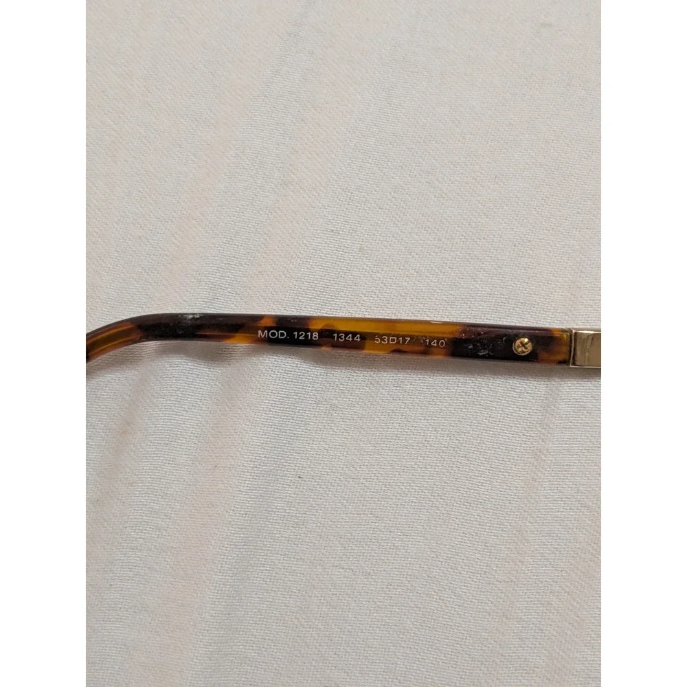 VERSACE EYEGLASSES FRAME 1218 1344 53/17/140 DARK BROWN/TORTOISE HALF RIM